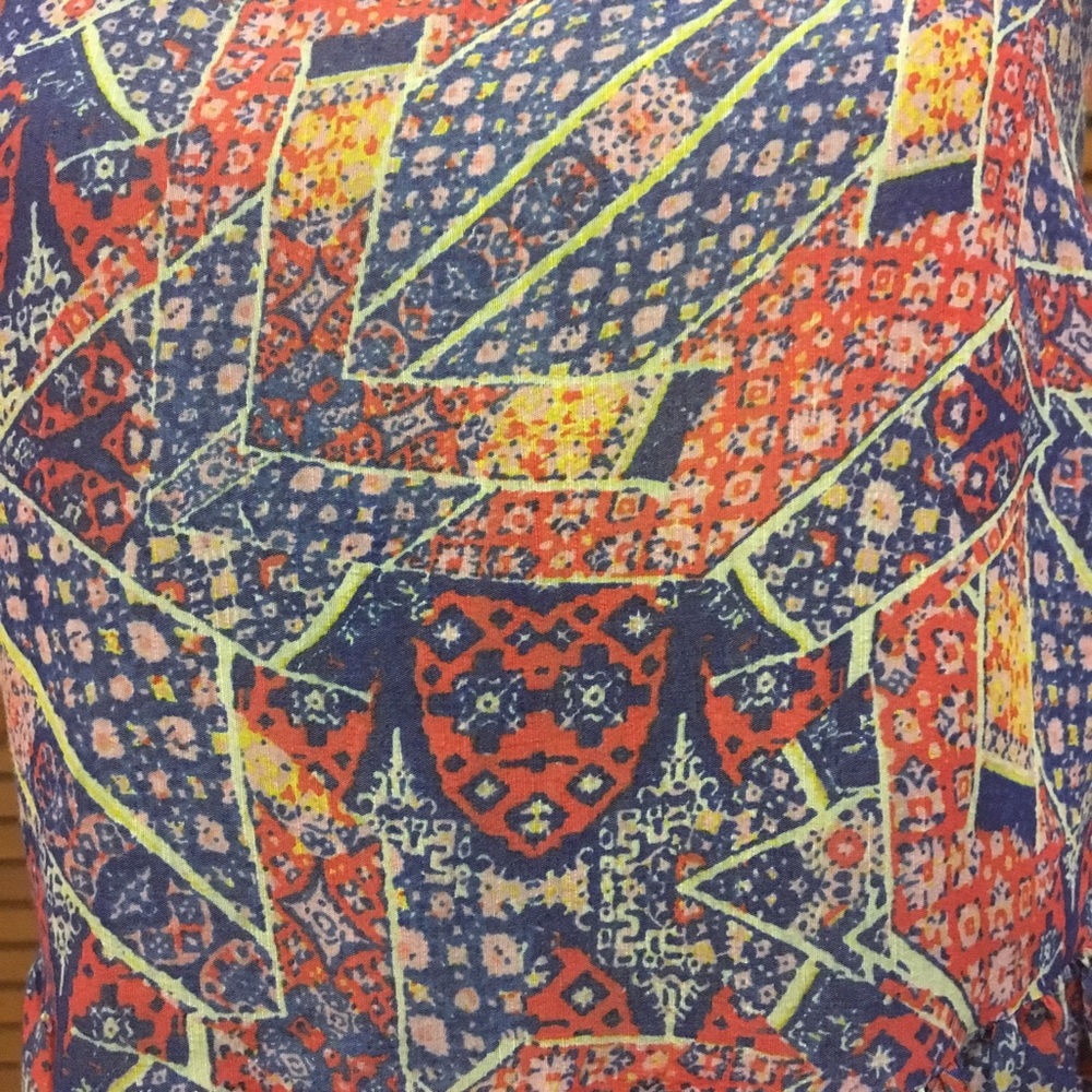 Derek Heart plus size patchwork pattern top 3X - Picture 2 of 6